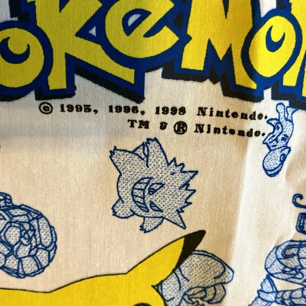 Pokémon Curtains VTG 1990s All Over Characters Great Set